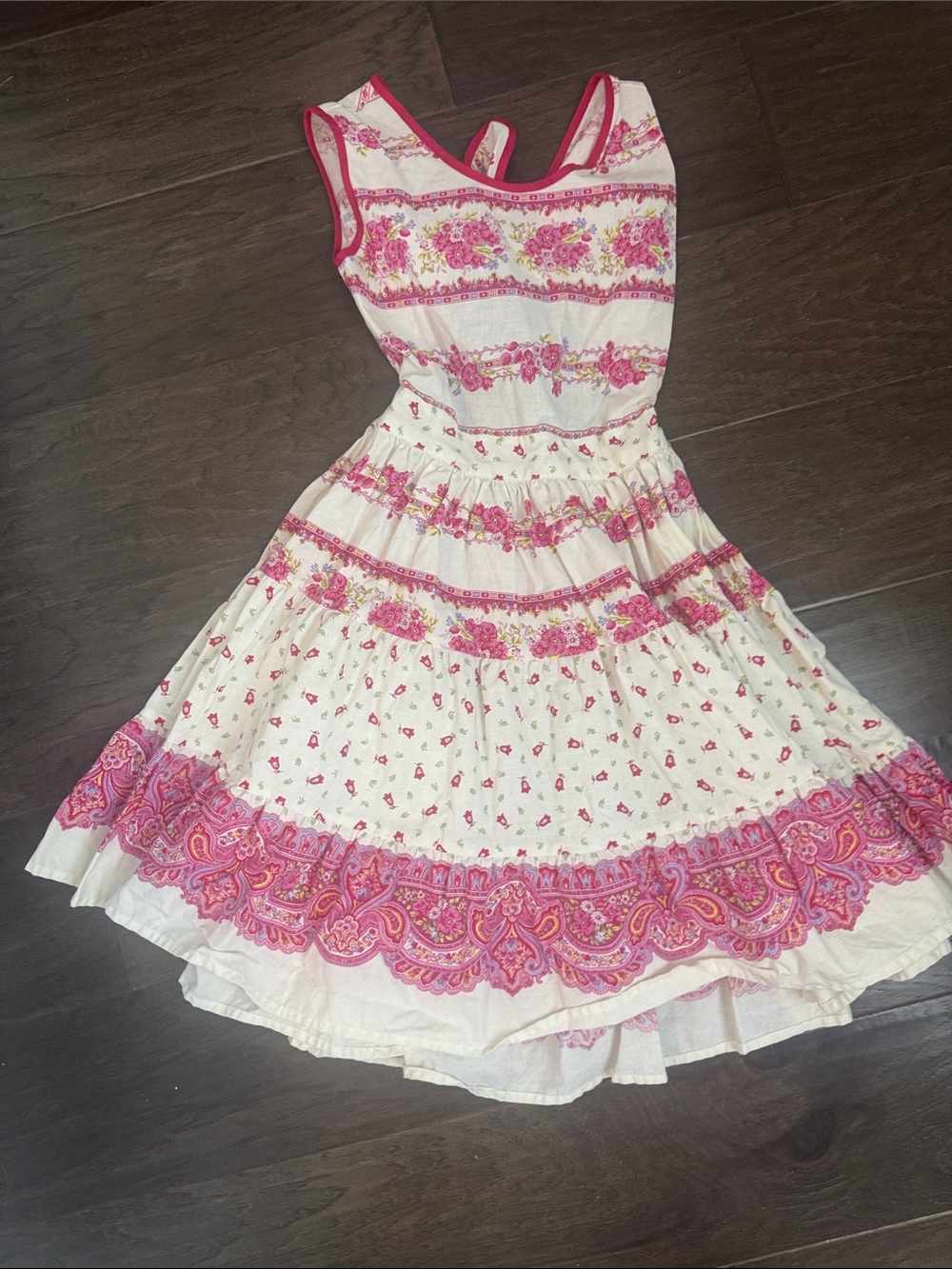 Disney Cream and Pink Floral Paris Dress